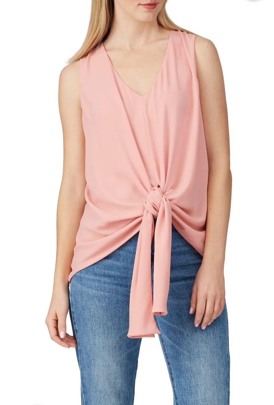 Fifteen Twenty ballerina pink tie front blouse Size XS Balletcore Femme